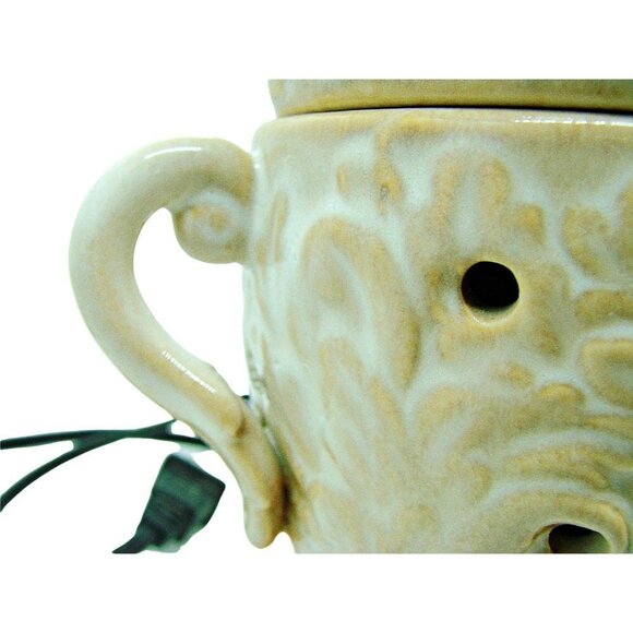 Deco Ceramic Electric Scented Wax Candle Warmer Beige Decorative Aromatherapy - Picture 8 of 9